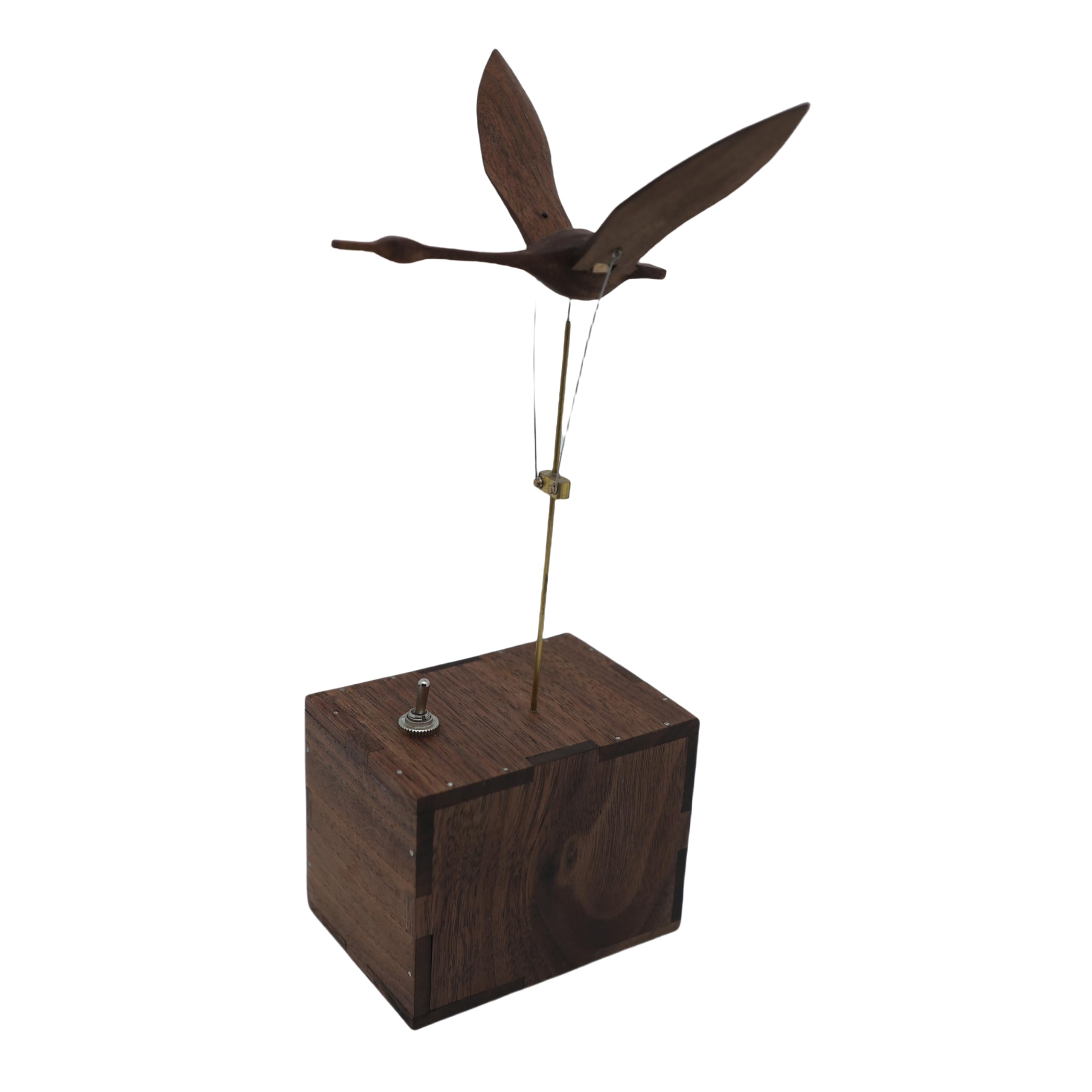 Photo 1 of *INCOMPLETE** CarvedTale Handmade Solid Wood Swan Music Box Decor – Elegant Wooden Figurine with Flapping Wings, Plays “A Song of Birds” – Battery-Powered Musical Sculpture, Unique Gift for Home or Nursery