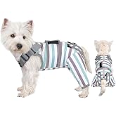 Arblina Dog Recovery Suit, Adjustable Rear Leg Sleeve to Stop Licking Wounds for Male Female Dogs, Surgical Clothing for Neuter Spay Protective as Cone Alternative After Surgrey