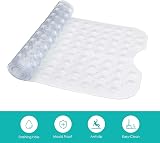 WELTRXE Bath Mats Non Slip Extra Long 100x40 cm PVC Clear with 200 Suction Cups view 2