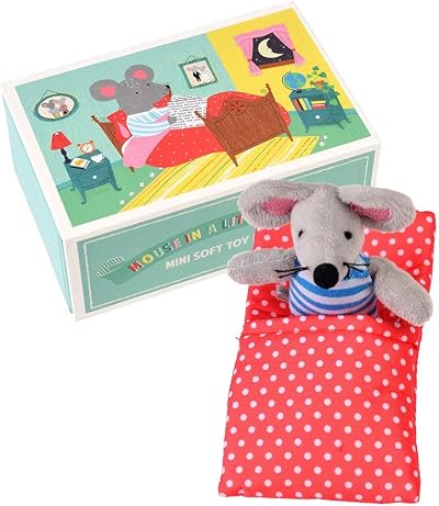 Rex London Mouse in a House Soft Toy with Blanket - Cute Gift