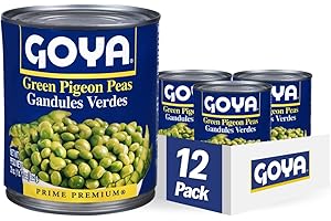 Goya Foods Green Pigeon Peas (Gandules), 29 Ounce (Pack of 12)