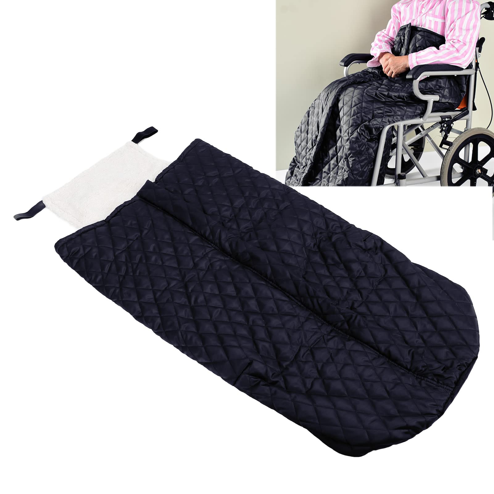 Wheelchair Blanket Thicken Half Wrapped Keep Warm Blanket Wheelchair Wrap Blanket Leg Warmer Blanket (Back)