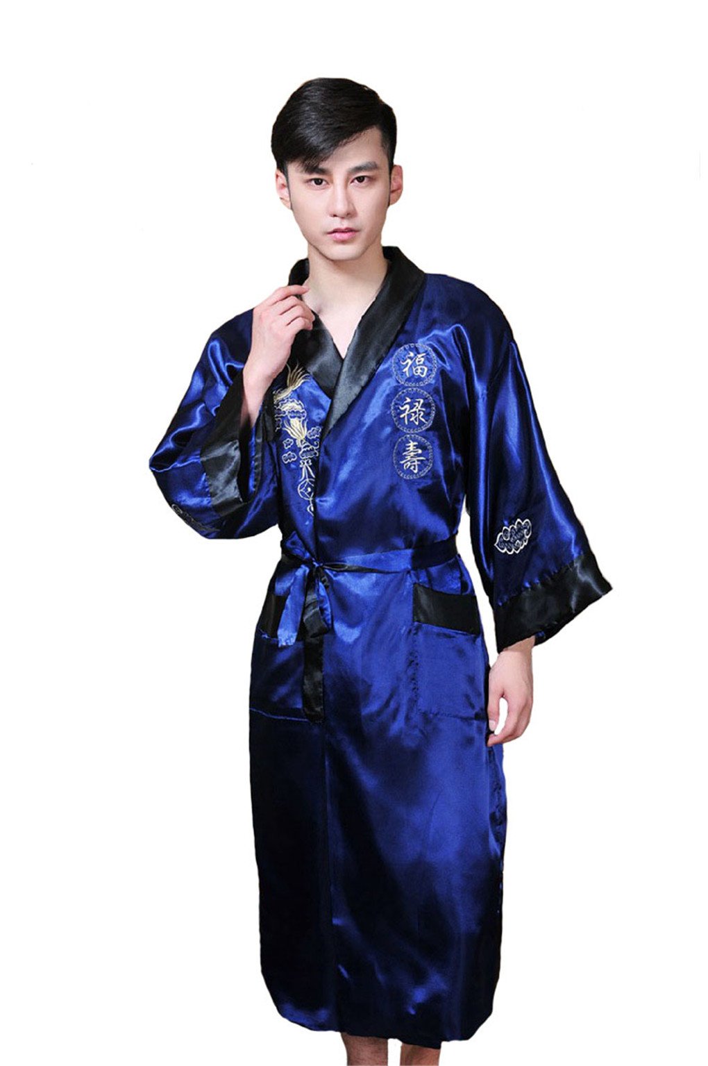 green emerald velvet dress Derek Rose Men's Dressing Gown Woburn 8 Silk Satin Black