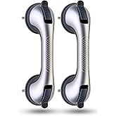 2 Pack Suction Cup Shower Grab Bars for Seniors, Handles Bathtub Rails | for Elderly Shower Handles for Bathtubs &amp; Showers, Bath Handrails Assistance Products, Bathroom Safety Accessory