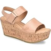 BORN Womens Cork Leather Wedge Sandals Beige 10 Medium (B,M)