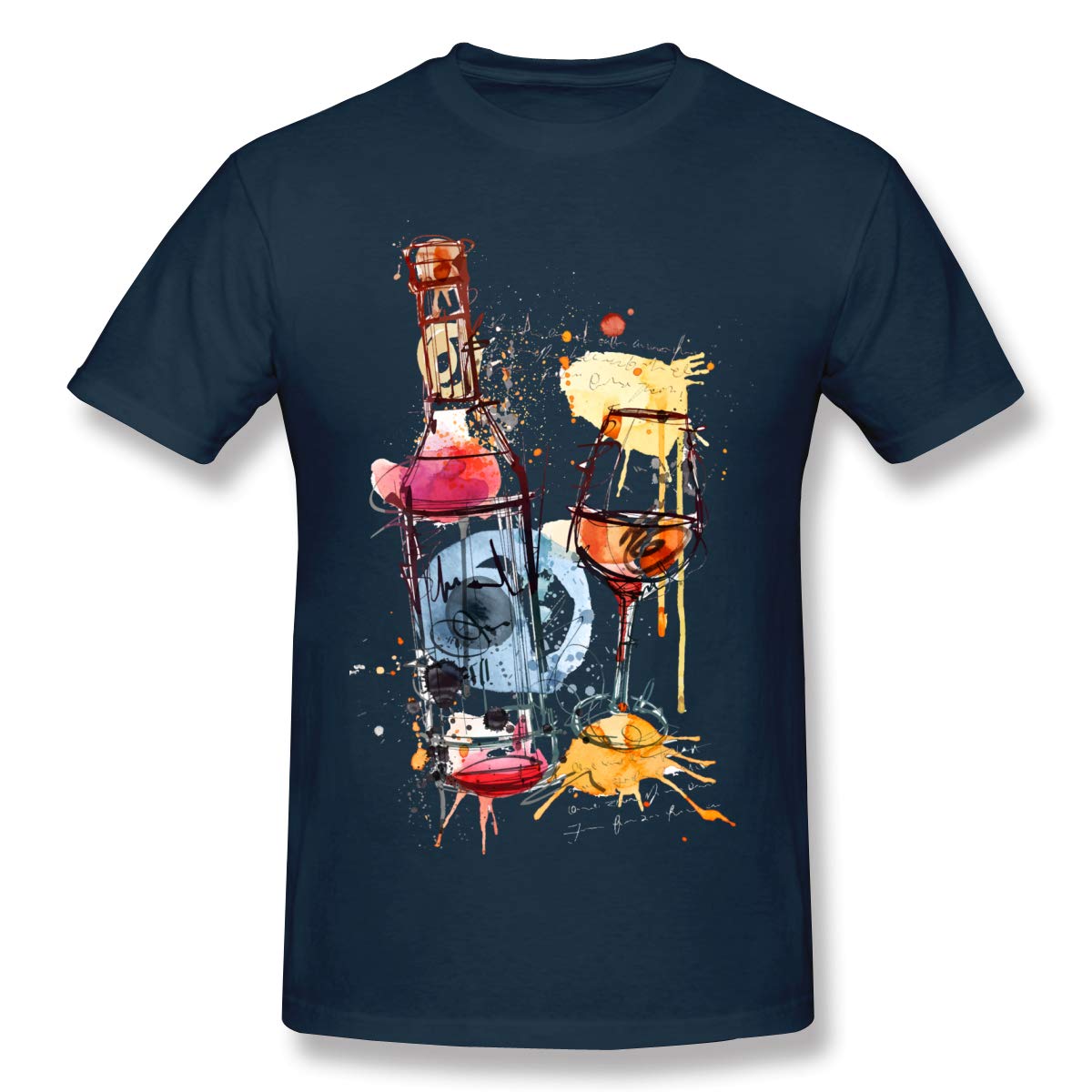 Delokker S Red Wine And Wine Glass Pure Navy T Shirt