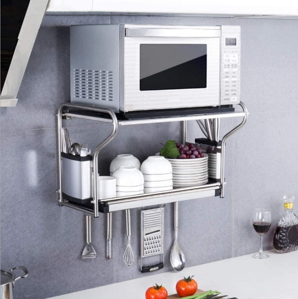 Multifunctional kitchen shelf Kitchen Stand Bracket Microwave Oven Wall Mount Shelf Kitchen