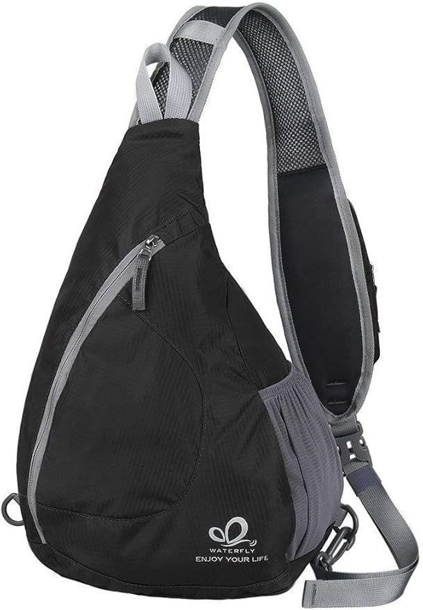WATERFLY Sling Bag Backpack Crossbody Bags for Men Women Foldable Chest