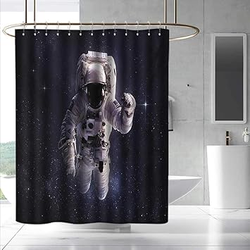 Futuristischer Lustiger Duschvorhang Digital Paint Science Fiction Cityscape Architecture Cyberpunk Technologie Badezimmer Dekoration Schwarz Orange Blau W72 X L84 183cm X 214cm Color09 Amazon De Kuche Haushalt