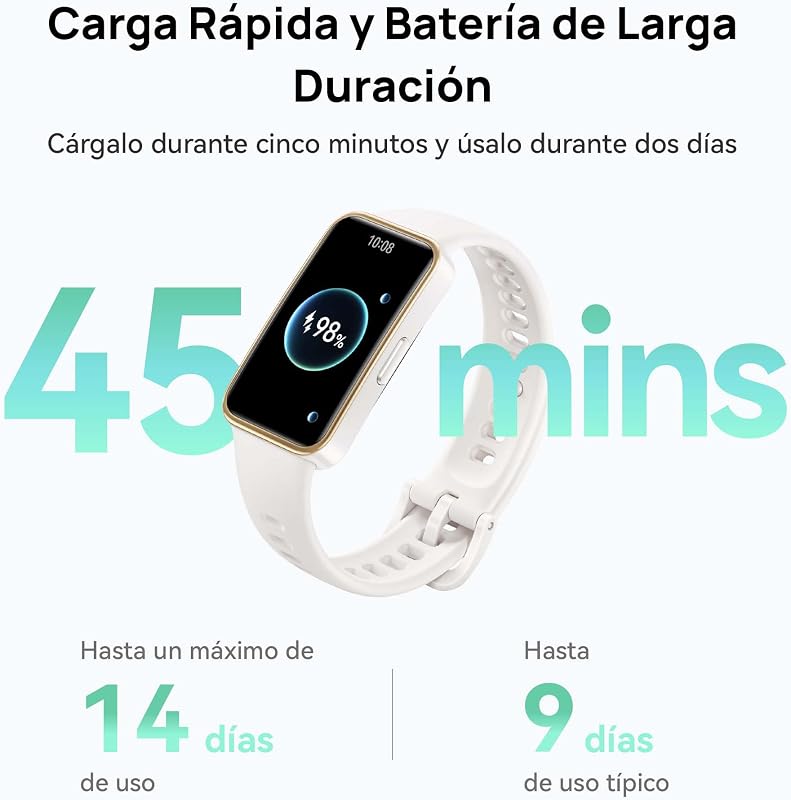 Band 9, 1.47”AMOLED, Larga Duración de 2 Semanas, Rosa