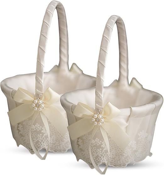 flower girl bags ivory
