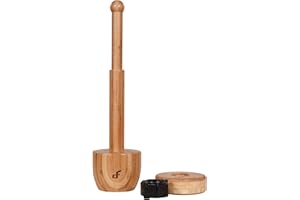 Dangerously Fit Adjustable Maverick Club - Weight Loaded Bamboo Indian Clubs - Steel Club Training Exercise Equipment for Full Body Workout, Core Trainer & Grip Strength, Home & Gym Fitness (24")