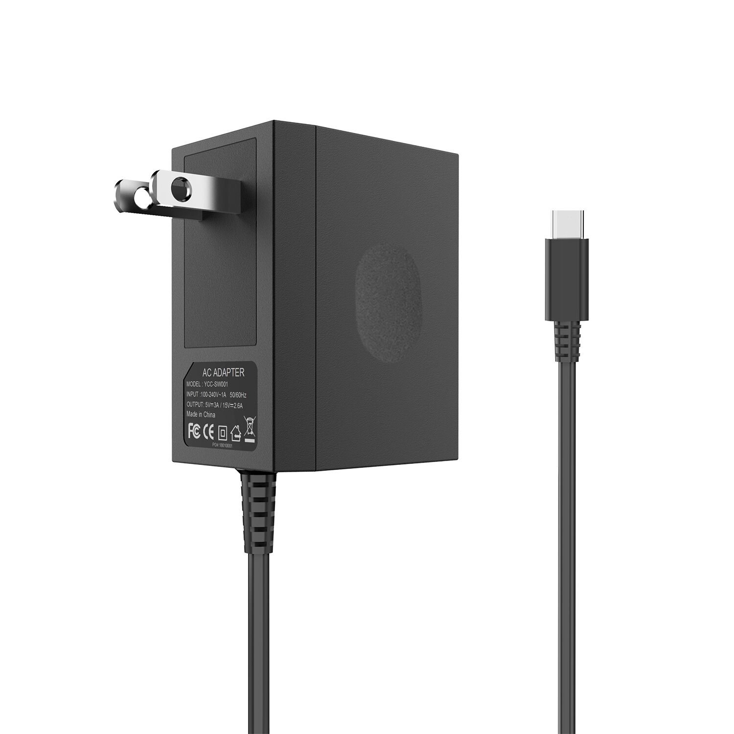 AC Adapter for Nintendo Switch DC15V/2.6A Switch Power Adapter with 5FT Cord Switch Fast Travel Charger with Type C Nintendo Switch Wall Charger for Nintendo Switch Support TV Mode and Dock Station