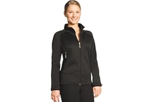 Mondor Girls Ladies Figure Skating Jacket - Ice Skating Black Microfiber Fleece Fitted Jacket 4730