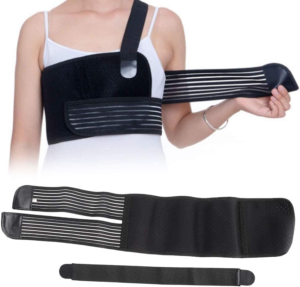 Agatige Broken Rib Brace for Men and Women, Adjustable Elastic Rib Support Compression Brace Chest Binder Wrap Women's Rib Cage Protector Wrap Belt for Sore or Sternum Injuries, M
