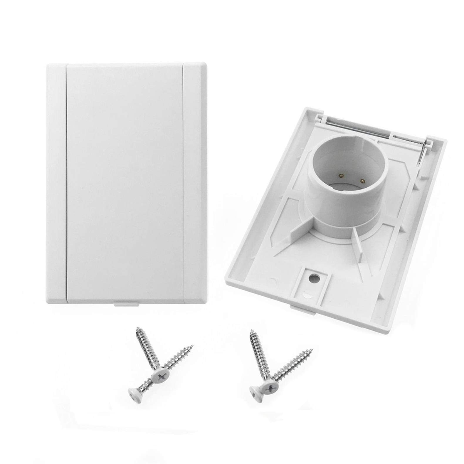 Photo 1 of Central Vacuum Inlet Valve, for Nutone Central Vacuum System Installation Parts, White Full Door Inlet Valve Cover - 2 Pack