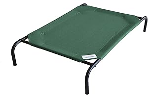 Gale Pacific Coolaroo The Original Cooling Elevated Dog Bed, Indoor and Outdoor, Large, Brunswick Green, 51.00" x 31.50" x 8.00"