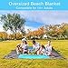 Extra Large Beach Blanket 10’x 9’for 14 Adults+ Oversized Sand Free Beach Mat with 6 Stakes, Portable&Compact Sand Proof Mat, Machine Washable, Quick Drying, for Beach, Camping, Hiking(XX-Large)thumb 1