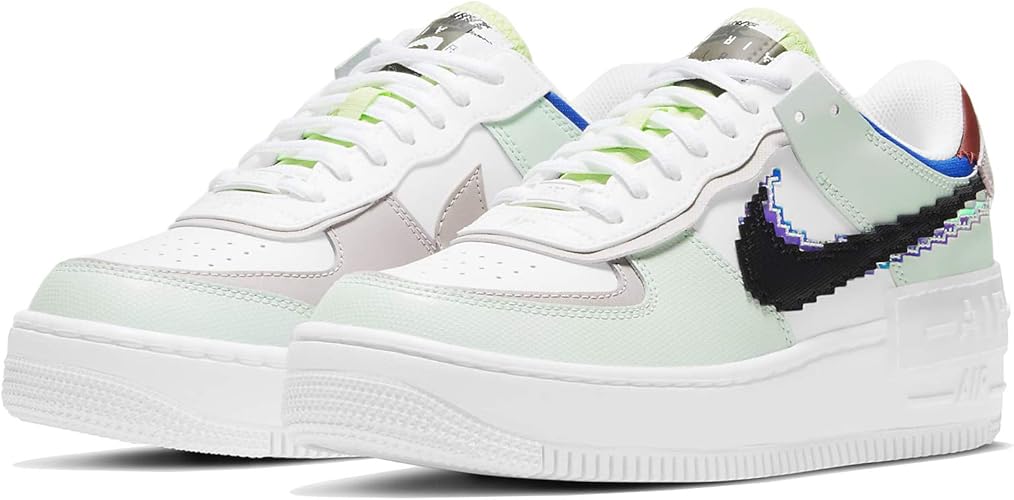 Amazon ナイキ エア フォース 1 シャドウ Se W Air Force 1 Shadow Se ベアリーグリーン ホワイト バイオレット ブラック Cv8480 300 日本国内正規品 27 5cm Nike ナイキ スニーカー