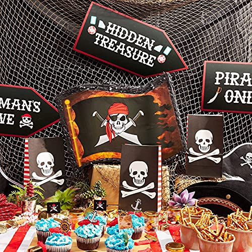 Small Pirate Skull Flag Pinata for Kid's Pirate Birthday Party