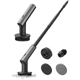 HOTO Swift&trade; Easycare Cordless Electric Spin Scrubber, for Bathroom, Tile | Extendable Handle, IPX7 Waterproof, with 4 Brush Heads, Shower Scrubber