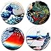Buttonsmith Hokusai 4 Magnet Set - Set of 4 1.25