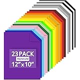 Airabbit HTV Heat Transfer Vinyl Bundle 23 Pack 12" x 10" PU Iron on Vinyl Sheets for Cricut & Silhouette Cameo 19 Assorted H