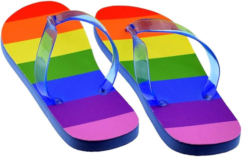 Rainbow Design Mens Flip Flops UK Shoe 812 / Euro 4245 .(XFFS058