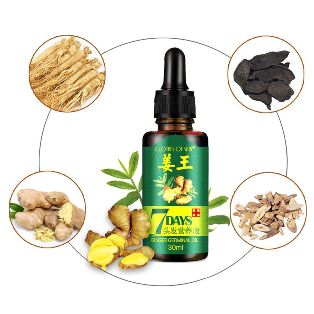 3 PACK Ginger Germinal Oil, 2020 Hair Growth Ginger Essential Oil Hair Growth Oil Hair Loss Treatment For Women and Men : Beauty