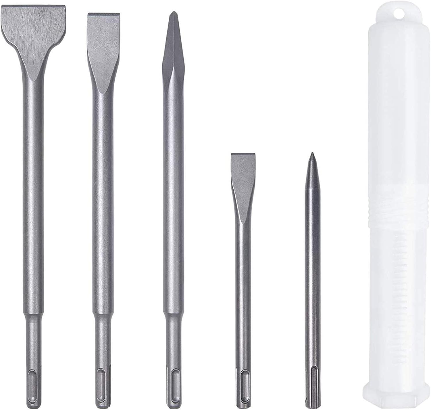 Flintronic SDS Plus Hammer Drill Bit Set, 5-Piece SDS-Plus Drills Chisel Set, Hammer Drills Chisel kit