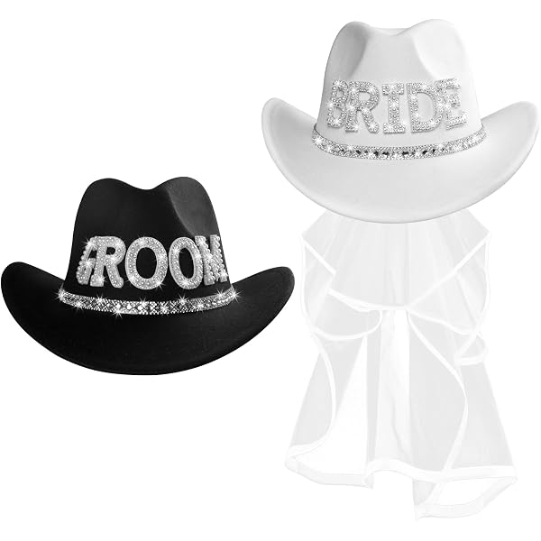 1687 7 Pcs Neon Sparkly Glitter Space Cowboy Hat, 1 Western Bride To Be Hercicy 7 Pcs Neon Sparkly Glitter Space Cowboy Hat, 1  main image 4