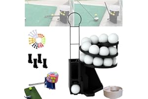 Uriselt Golf Ball Launcher Pro, Automatic Golf Ball Balancer Machine with Dispenser Foot Pedal & Spinner Balancer, Feeder Aid Device with 25-Ball Capacity for Indoor Outdoor Practice