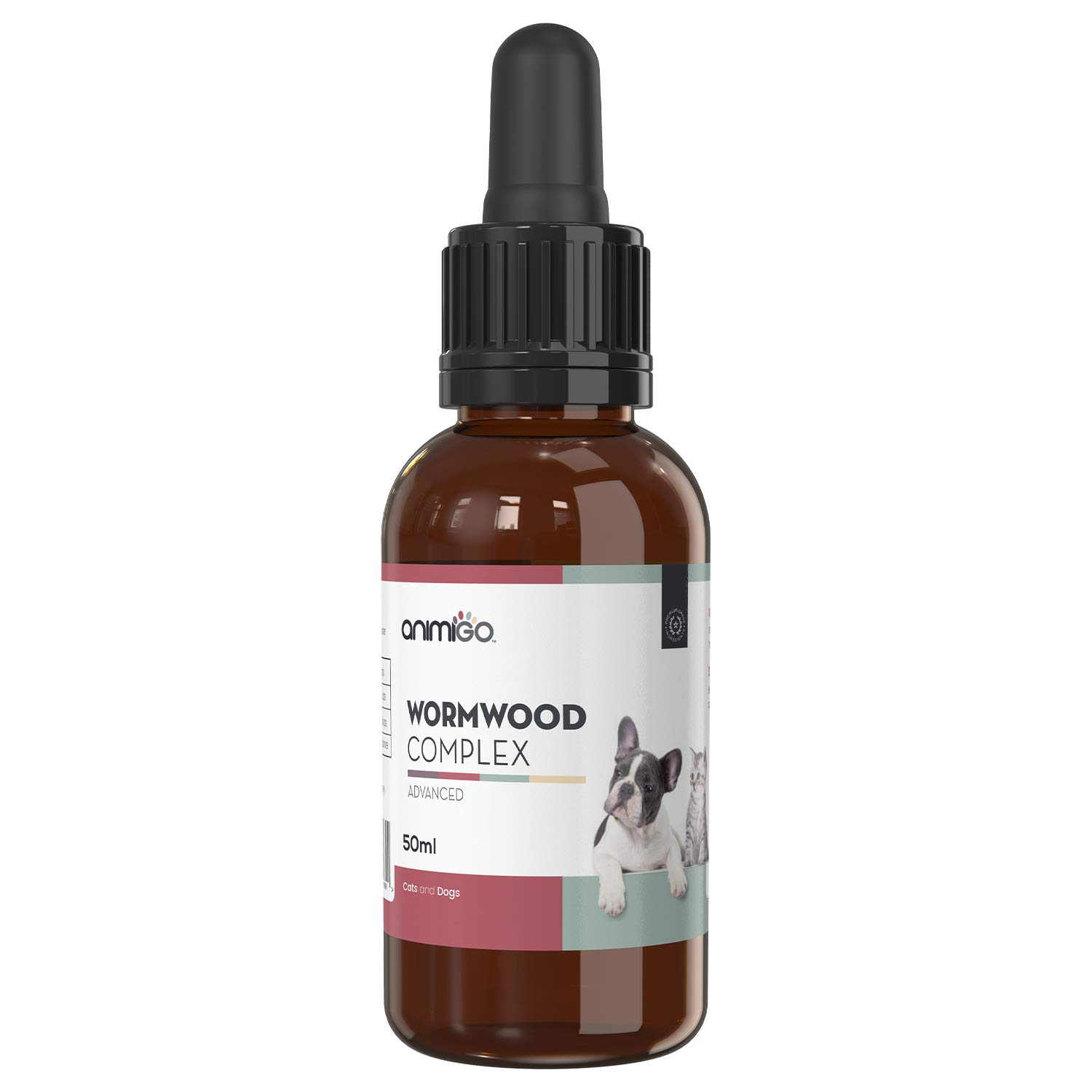 Animigo Wormwood Complex Advanced for Cats & Dogs - Natural Wormwood Formula - Natural Care for your Dog or Cat - Safe Wormwood Drops for Small, Medium & Large Pets - No Hidden Chemicals - 50 ml