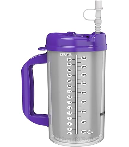 Amazon.com: Mugs N Coffee 32 oz Travel Mug  Black Hospital Mug for Cold  Drinks  Double Wall Insulated, Large Handle  BPA-Free, Leak-Resistant   Includes Lid and Straw  Made in