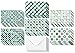 Blank All Occasion Greeting Cards with Envelopes, Geometric Green (4x6 In, 48 Pack)