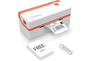 K COMER Thermal Label Printer 4x6 Shipping Label Printer for Small Business & Shipping Package 203dpi 150mm/s for Amazon, Ebay, Shopify, Etsy, UPS, USPS, FedEx, DHL