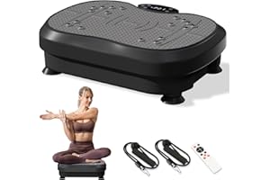 XIHEIMA Vibration Plate Exercise Machine for Lymphatic Drainage, Whole Body Fitness Workout Equipment Stand Shake Board Sport Gym for Weight Loss Fat Burner for Women Men