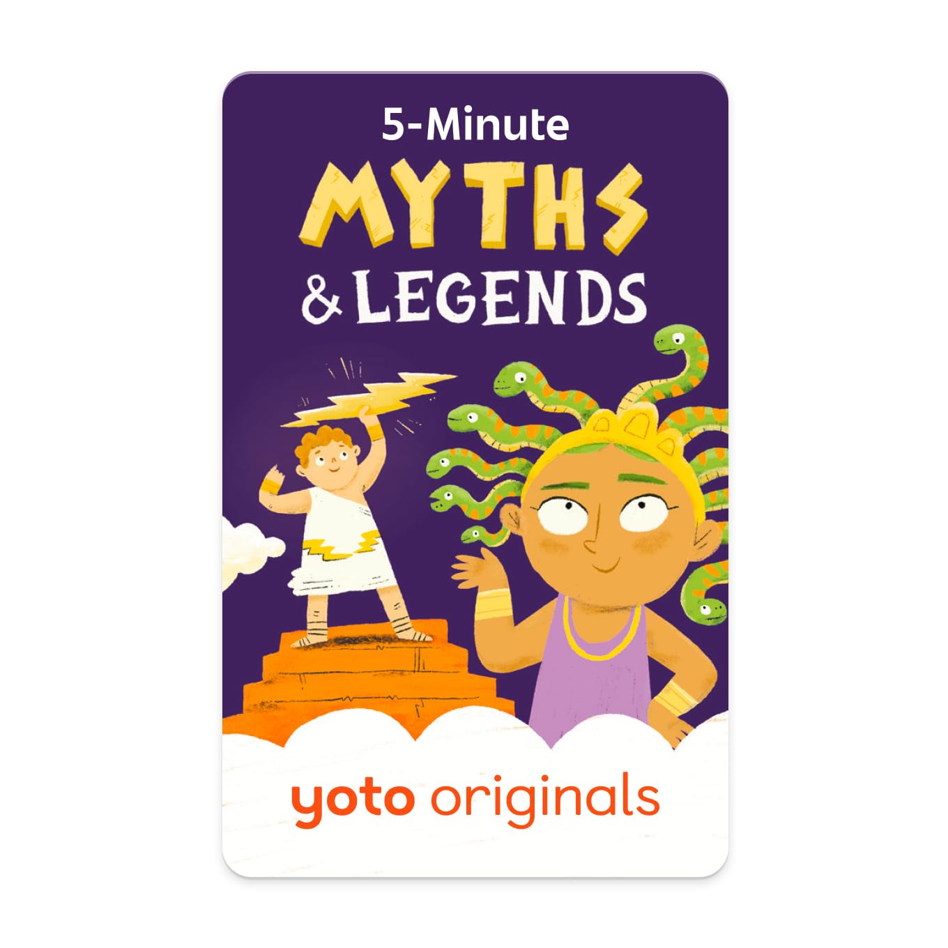 Yoto 5-Minute Myths & Legends – Kids Audio Card for Use with Player & Mini All-in-1 Audio Device, Screen-Free Listening with Fun Playtime, Bedtime & Travel Stories, Ages 4+