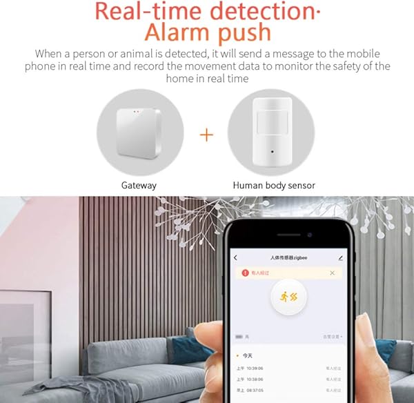 YOPU Tuya Zigbee Bewegungsmelder fr den Innenbereich mit Infrarot Bewegungsmelder kabellos fr Einbrecher Alarmsensor Smart Life Kompatibel mit Alexa und Google Home