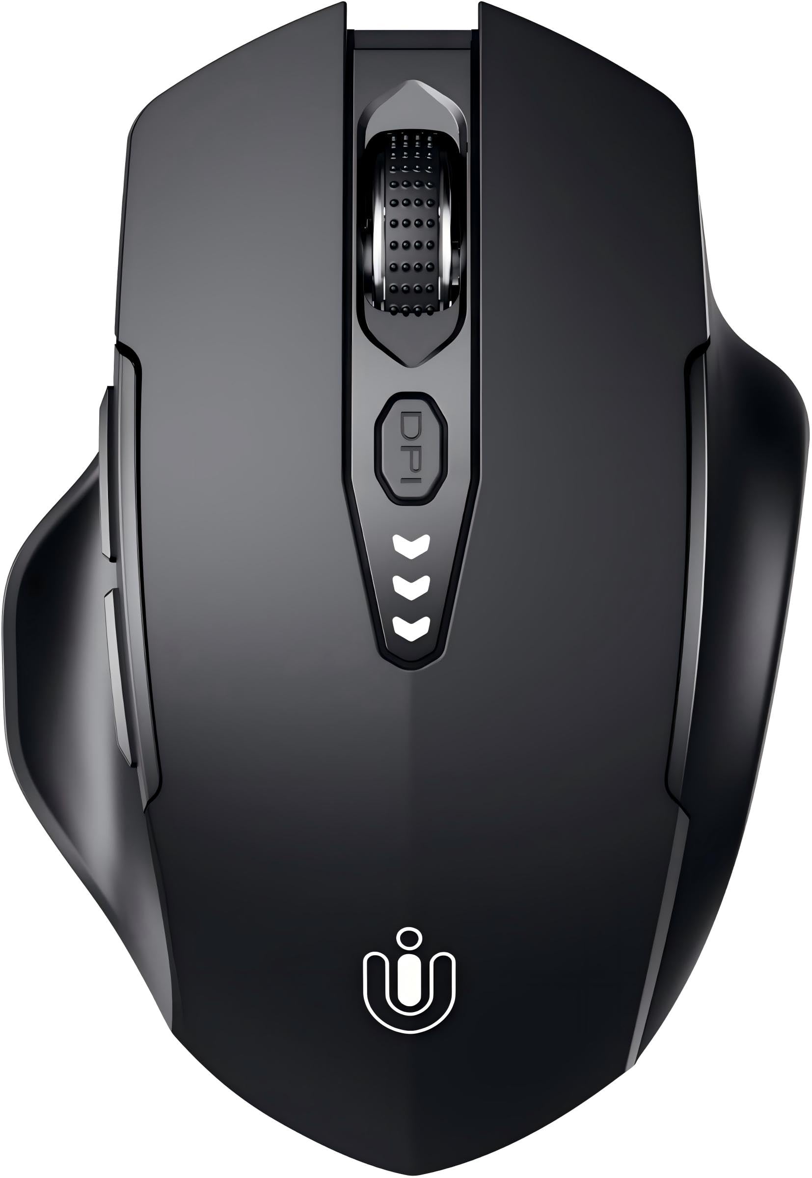 Uineer Kabellose Bluetooth Maus, Tri-Modus BT 5.0/4.0 & 2,4 GHz, Schwarz