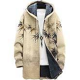 Biacolum Long Sweatshirts Cardigan Causal Fleece Full Zipper with Pocket Oversize Fall Coat Vintage Sweatshirts for Men