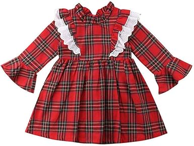 baby christmas plaid dress