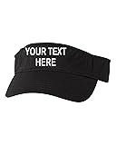 Go All Out One Size Black Visor Customized Add Your