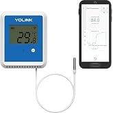 YoLink X3 Outdoor Temperature Data Logger with Probe, YS8014 | Temperature History, App/Email Alerts, Up to 5-Year Battery Life, LoRa YoLink Protocol Up to 2034 Feet, Hub Required