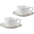 Noritake P59387A/9940 Cup & Saucer (Pair Set) (Coffee Tea Double), 8.8 fl oz (220 cc), Cutie Rose, Microwave Safe, 2 Pieces, Bone China