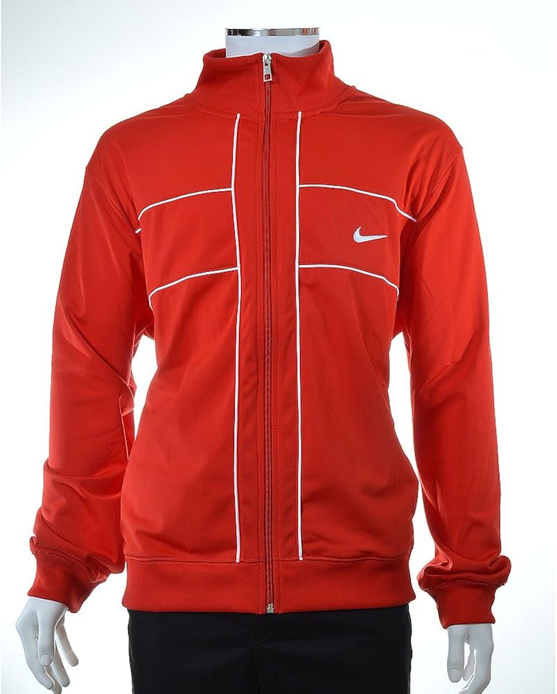 red and white nike jogging suit