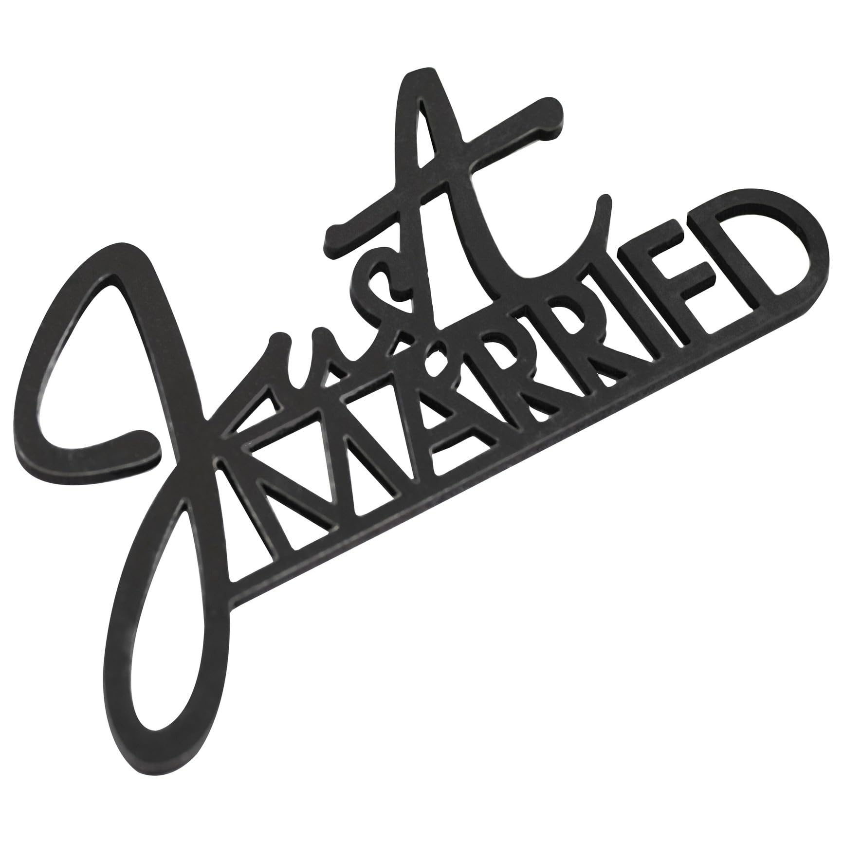 Ginger Ray Black Wooden Just Married Table Sign for Weddings — image 1