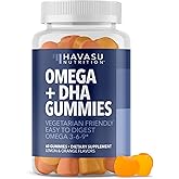 Omega 3 6 9 + DHA Gummies for Adults - Plant-Based Fish Oil Alternative with Chia Seed Oil and Algae - Support Brain and Immune Function - Lemon and Orange Flavors - Vegetarian Friendly - 60 Count