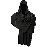 Shawl Scarf Medieval Costume Cowl Cloak with Hood Men Renaissance Accessories Costume Robes, Capes