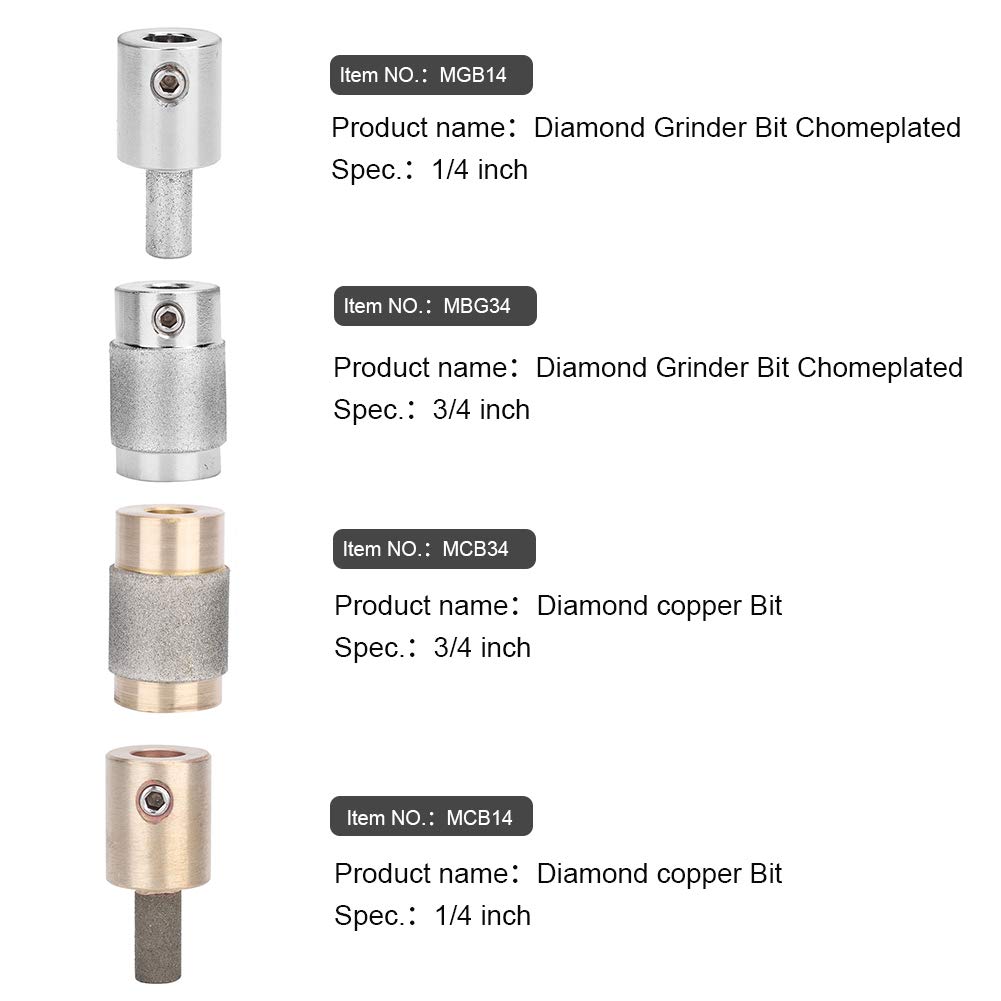 Grinding Bit Stained Ceramic Glass Abrasive Tool for Inland Gryphon Delphiglass Glass Grinder (MCB34)